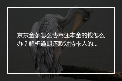 京东金条怎么协商还本金的钱怎么办？解析逾期还款对持卡人的影响