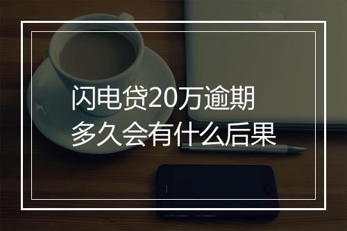 闪电贷20万逾期多久会有什么后果