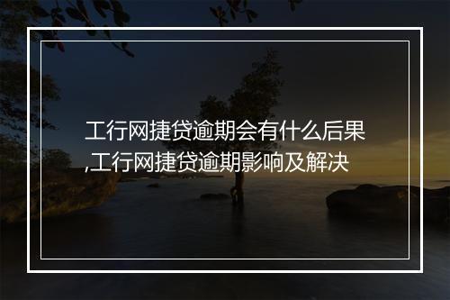 工行网捷贷逾期会有什么后果,工行网捷贷逾期影响及解决
