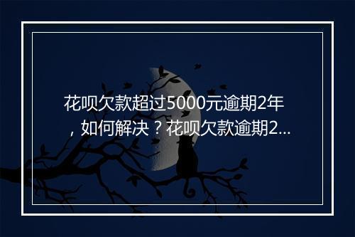花呗欠款超过5000元逾期2年，如何解决？花呗欠款逾期2年后会有什么后果？