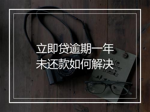 立即贷逾期一年未还款如何解决