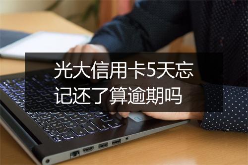 光大信用卡5天忘记还了算逾期吗