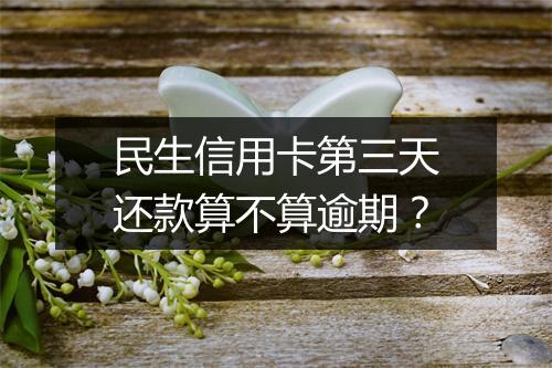 民生信用卡第三天还款算不算逾期？