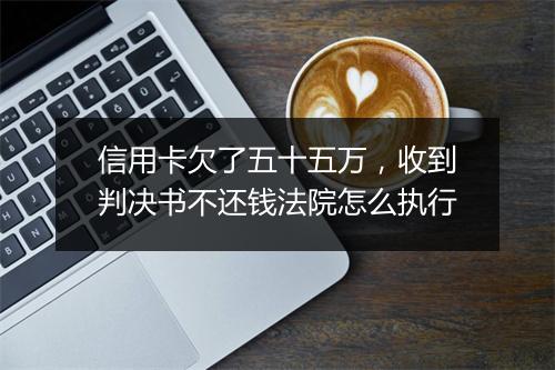 信用卡欠了五十五万，收到判决书不还钱法院怎么执行