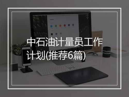中石油计量员工作计划(推荐6篇)