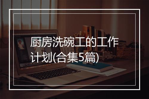 厨房洗碗工的工作计划(合集5篇)
