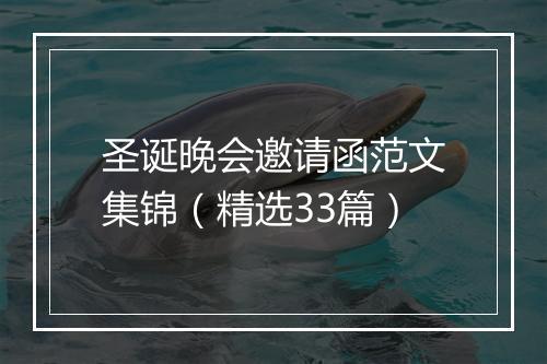 圣诞晚会邀请函范文集锦（精选33篇）