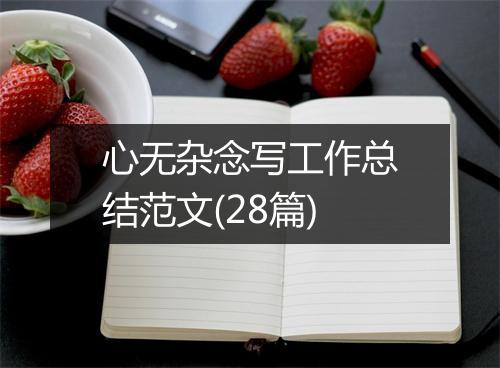 心无杂念写工作总结范文(28篇)