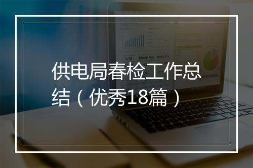 供电局春检工作总结（优秀18篇）