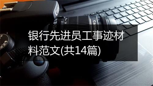 银行先进员工事迹材料范文(共14篇)