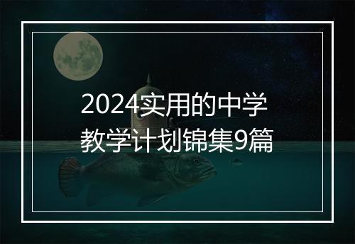 2024实用的中学教学计划锦集9篇