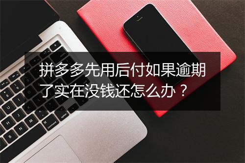 拼多多先用后付如果逾期了实在没钱还怎么办？