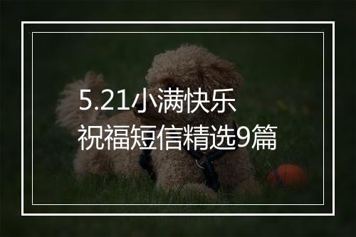 5.21小满快乐祝福短信精选9篇