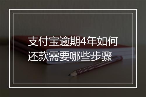支付宝逾期4年如何还款需要哪些步骤