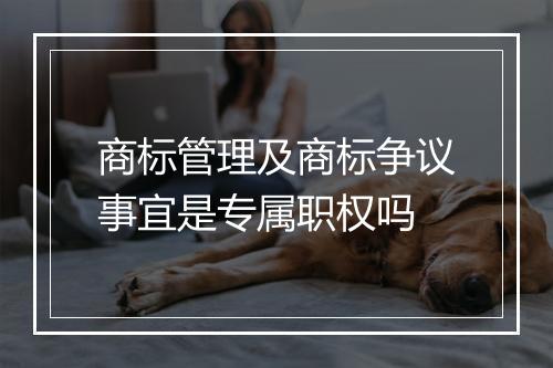 商标管理及商标争议事宜是专属职权吗