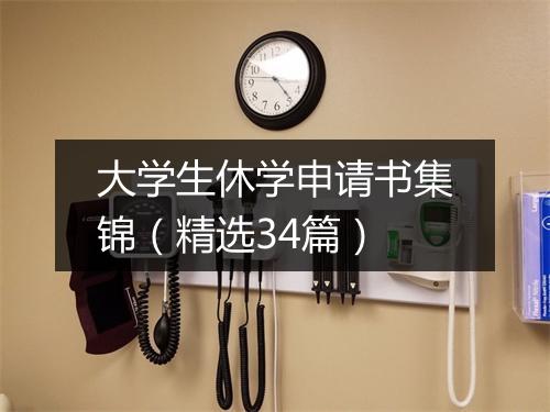 大学生休学申请书集锦（精选34篇）