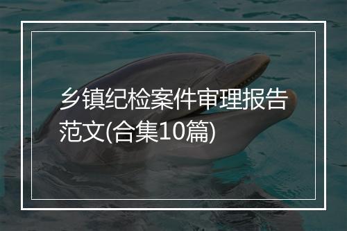 乡镇纪检案件审理报告范文(合集10篇)