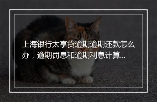 上海银行太享贷逾期逾期还款怎么办，逾期罚息和逾期利息计算方法