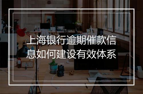 上海银行逾期催款信息如何建设有效体系