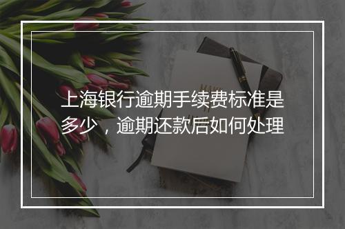 上海银行逾期手续费标准是多少，逾期还款后如何处理