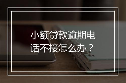 小额贷款逾期电话不接怎么办？