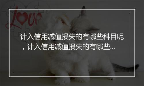 计入信用减值损失的有哪些科目呢，计入信用减值损失的有哪些科目