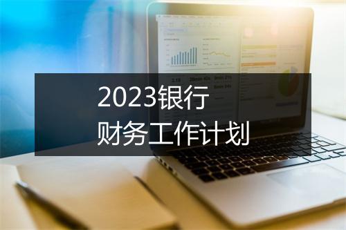 2023银行财务工作计划