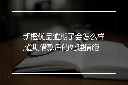 新橙优品逾期了会怎么样,逾期借款后的处理措施