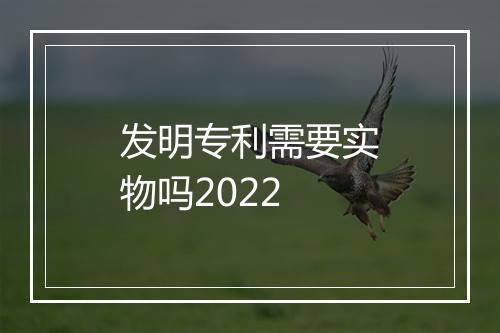 发明专利需要实物吗2022