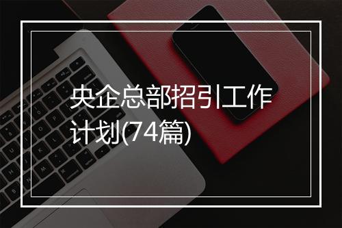 央企总部招引工作计划(74篇)