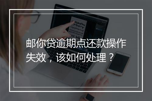 邮你贷逾期点还款操作失效，该如何处理？