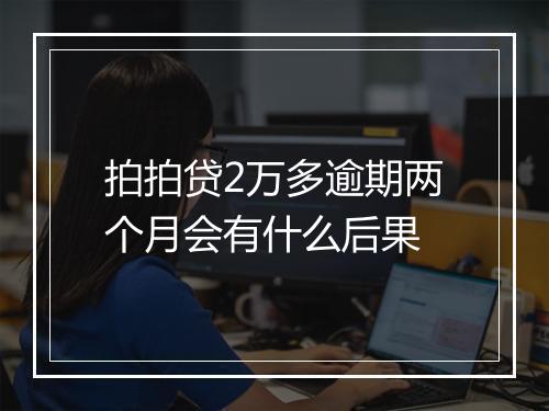 拍拍贷2万多逾期两个月会有什么后果