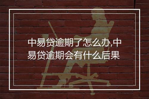 中易贷逾期了怎么办,中易贷逾期会有什么后果
