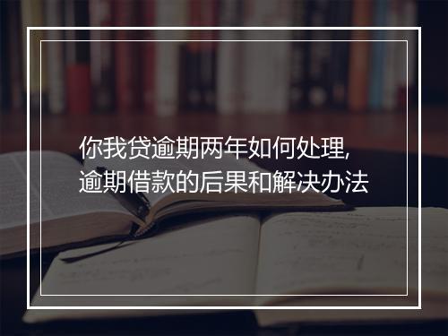 你我贷逾期两年如何处理,逾期借款的后果和解决办法