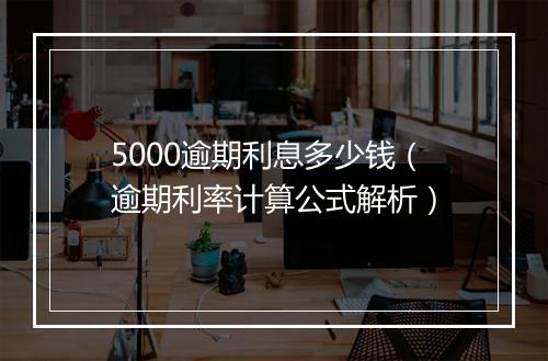 5000逾期利息多少钱（逾期利率计算公式解析）