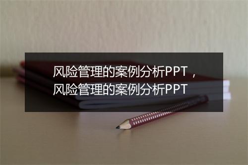 风险管理的案例分析PPT，风险管理的案例分析PPT