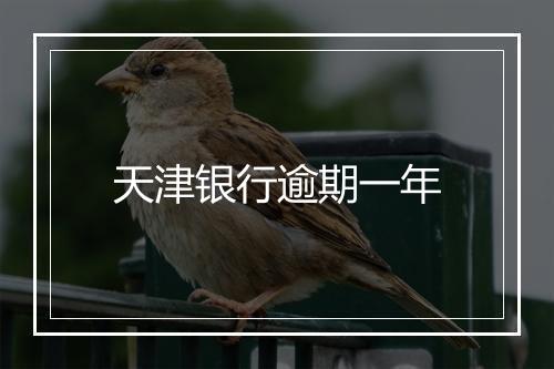 天津银行逾期一年