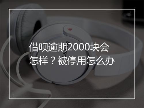 借呗逾期2000块会怎样？被停用怎么办