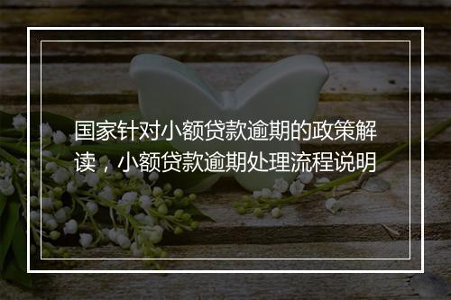 国家针对小额贷款逾期的政策解读，小额贷款逾期处理流程说明