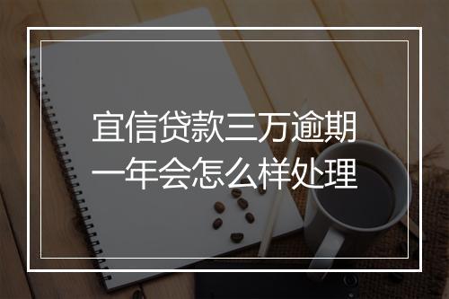 宜信贷款三万逾期一年会怎么样处理
