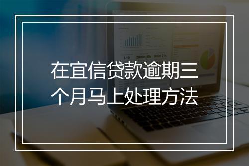 在宜信贷款逾期三个月马上处理方法