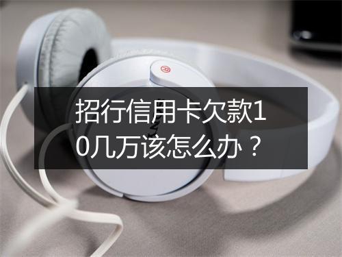 招行信用卡欠款10几万该怎么办？