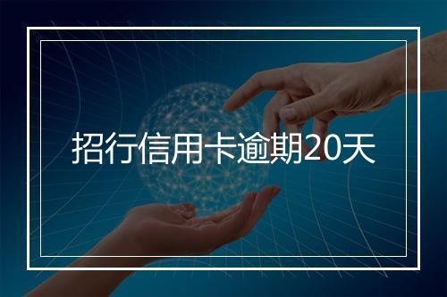 招行信用卡逾期20天