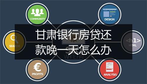 甘肃银行房贷还款晚一天怎么办