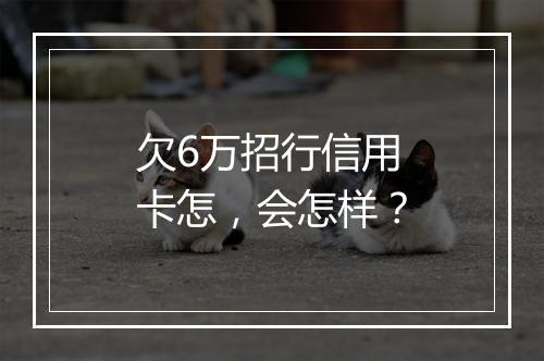 欠6万招行信用卡怎，会怎样？
