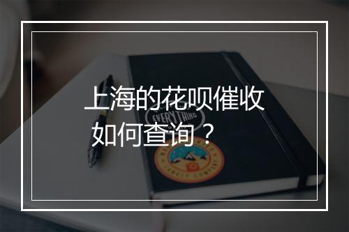 上海的花呗催收 如何查询？