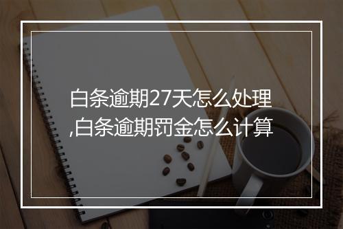 白条逾期27天怎么处理,白条逾期罚金怎么计算