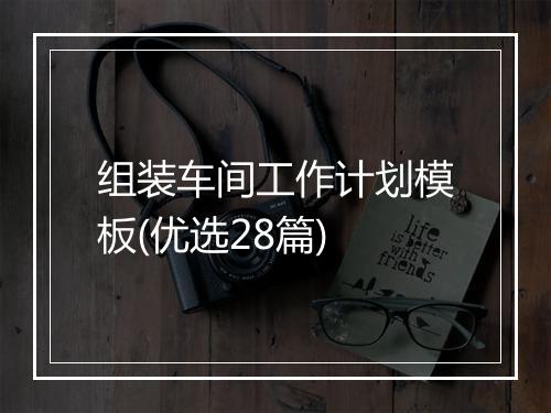 组装车间工作计划模板(优选28篇)