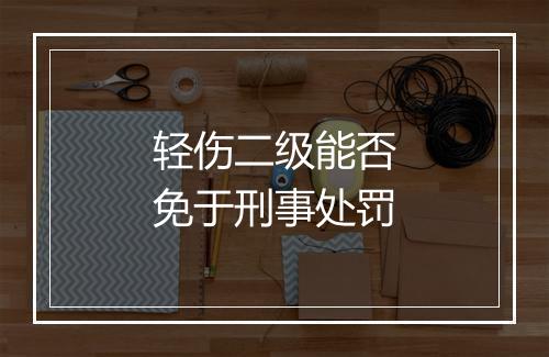 轻伤二级能否免于刑事处罚