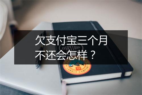欠支付宝三个月不还会怎样？